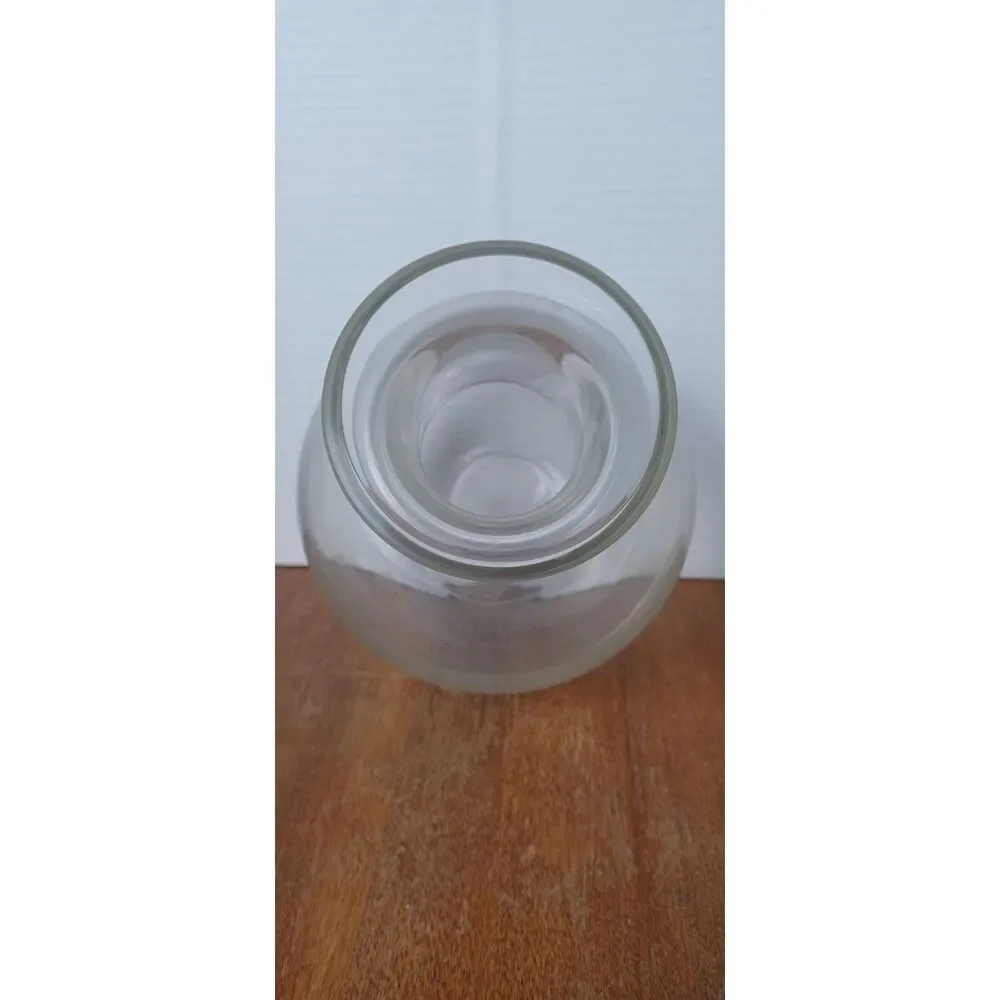 Contemporary Art Glass 8.5" Hand Blown Thick Clear Glass Vintage Vase - Picture 7 of 10